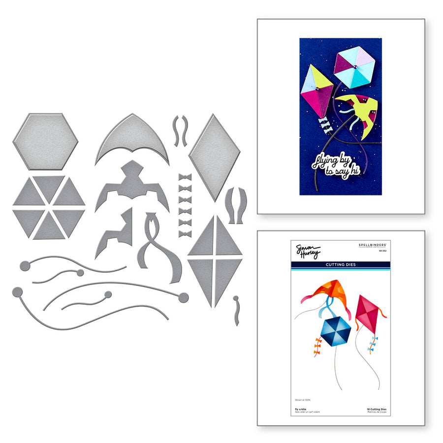 Spellbinders - Fly a Kite Etched Dies from the Sky's the Limit Collection by Simon Hurley