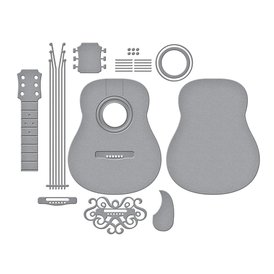 Spellbinders - Majestic Guitar Etched Dies from the Bibi's Musical Notes Collection by Bibi Cameron