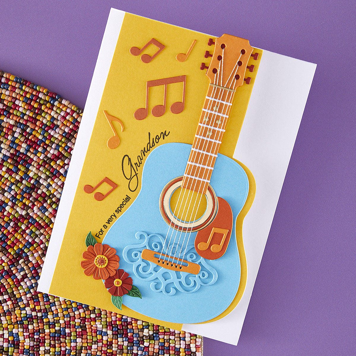 Spellbinders - Majestic Guitar Box Creator Bundle from the Bibi's Musical Notes Collection by Bibi Cameron