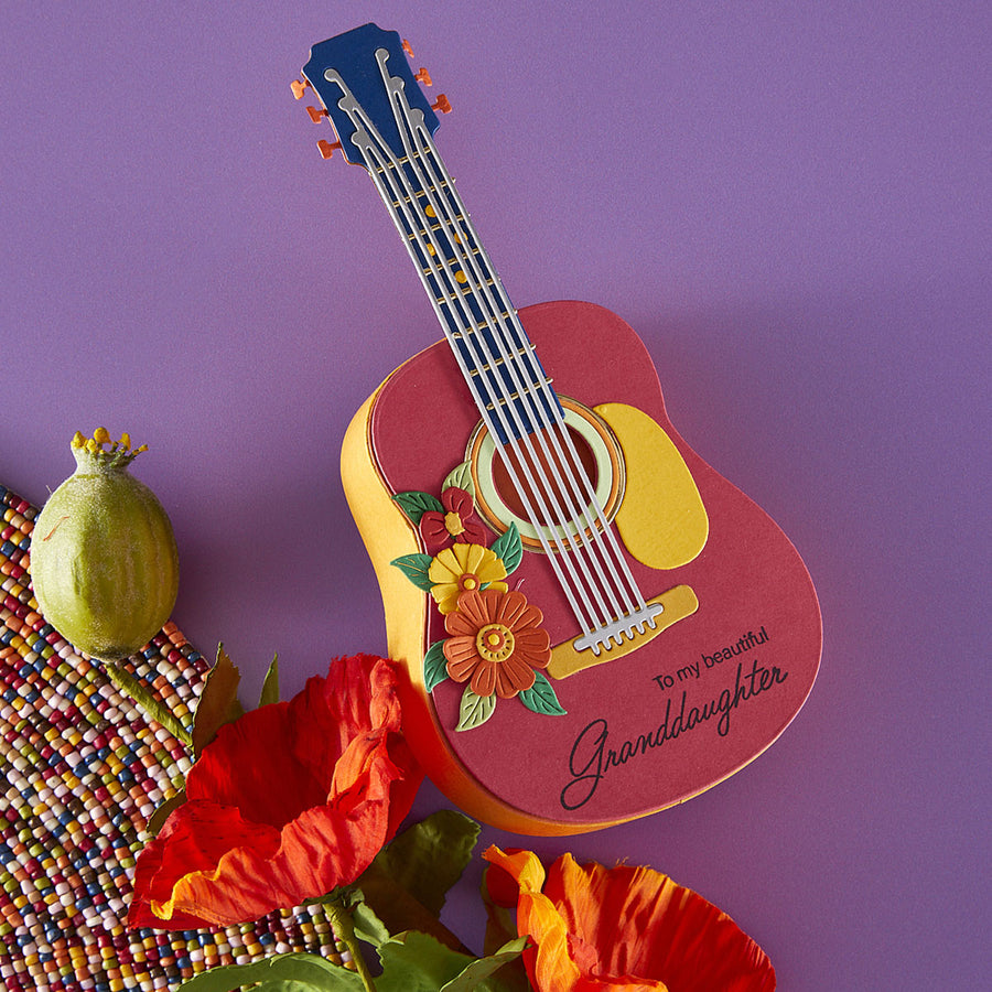 Spellbinders - Majestic Guitar Box Creator Bundle from the Bibi's Musical Notes Collection by Bibi Cameron