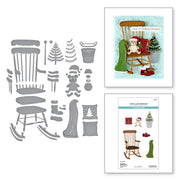 Spellbinders - Christmas Rocking Chair Etched Dies from the Country Christmas Collection by Annie Williams
