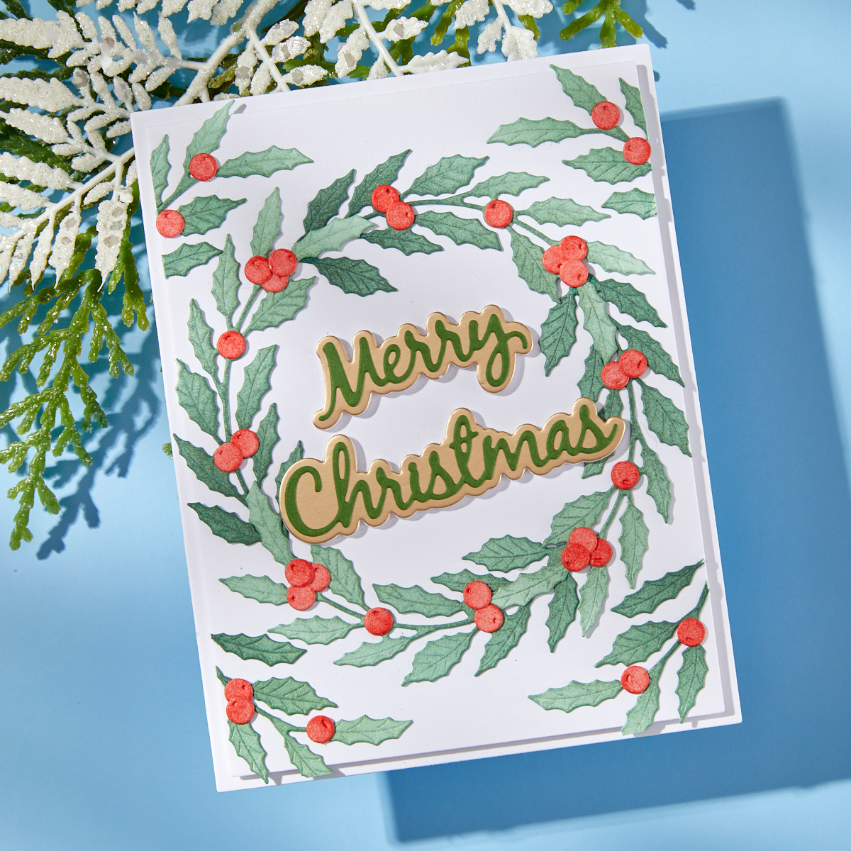 Spellbinders - Seasonal Wreath Foliage Etched Dies from the Texture & Foliage Collection by Suzanne Hue