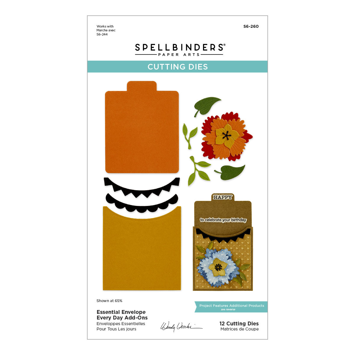 Spellbinders - Essential Envelope Every Day Add-Ons Etched Dies from the Tabbed Classics Collection by Wendy Vecchi