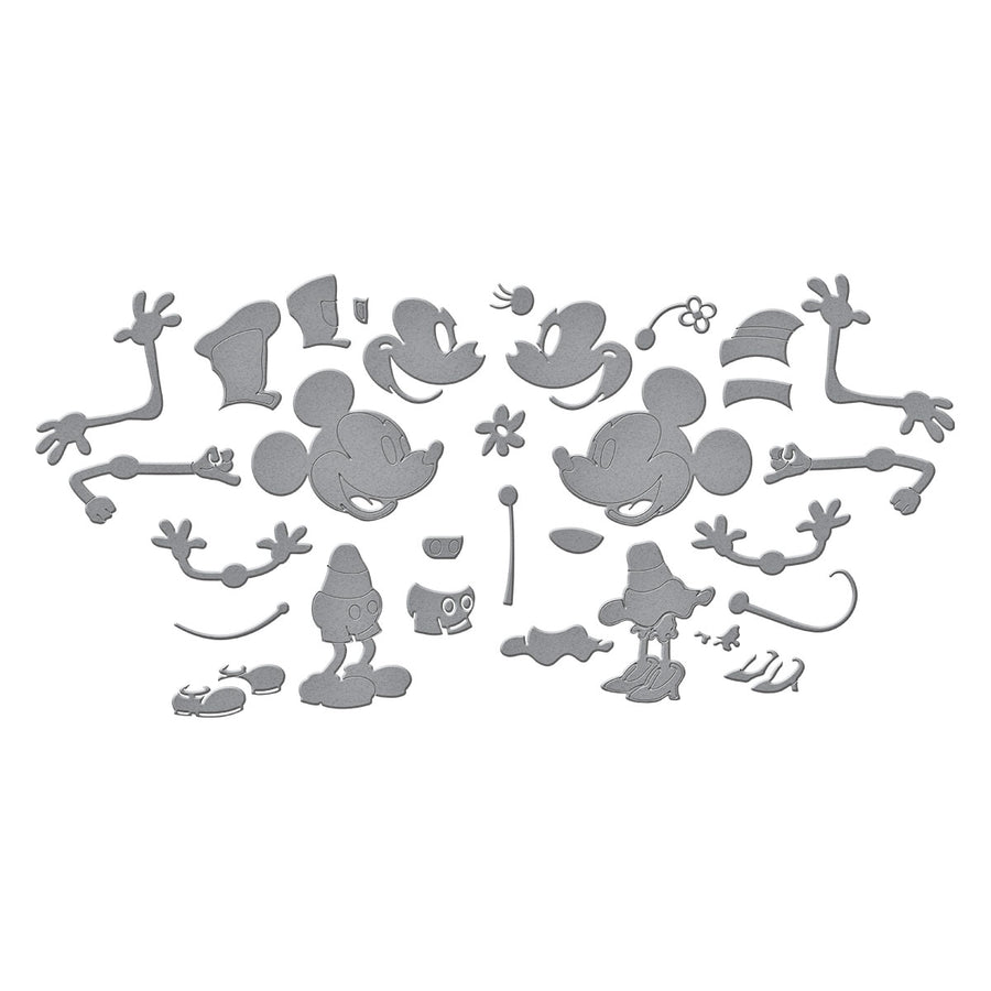 Spellbinders - Steamboat Willie Duo Etched Dies from the Say Cheese Classic Mouse Collection