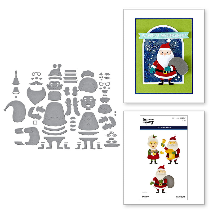 Spellbinders - The Clauses Etched Dies from the North Pole Friends Collection by Simon Hurley