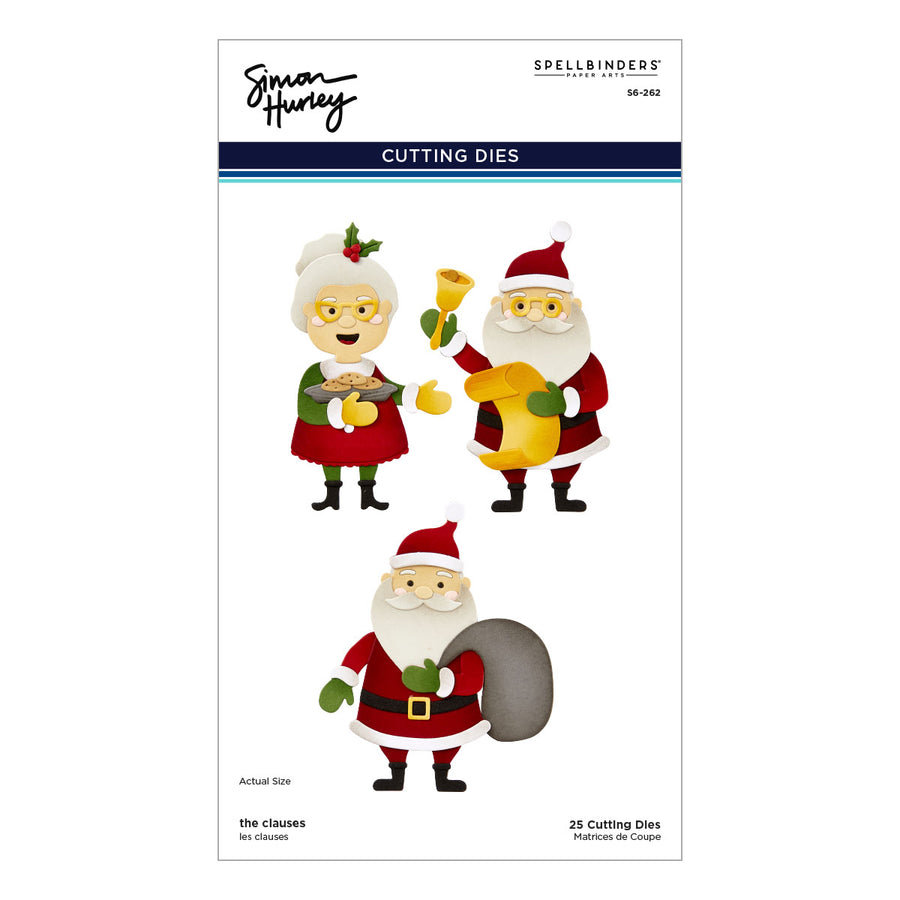 Spellbinders - The Clauses Etched Dies from the North Pole Friends Collection by Simon Hurley