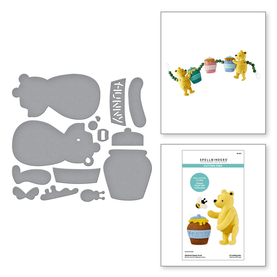 Spellbinders - Stitched Classic Pooh Etched Dies