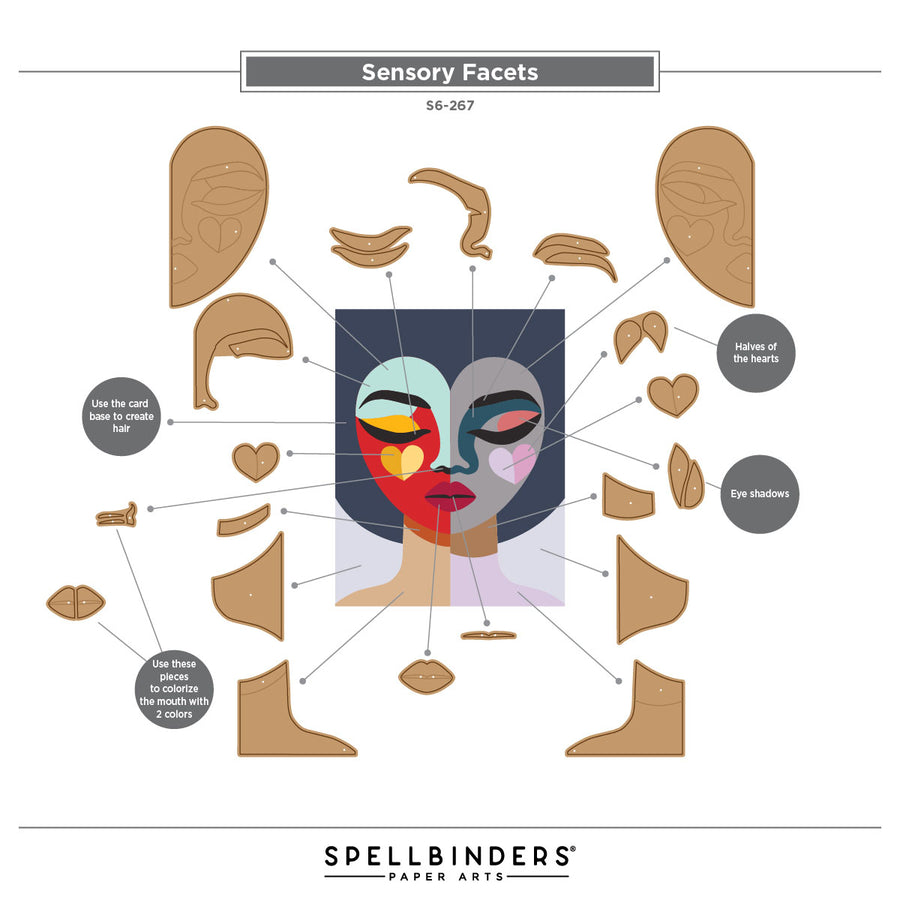 Spellbinders - Sensory Facets Etched Dies by Jaycee Gaspar