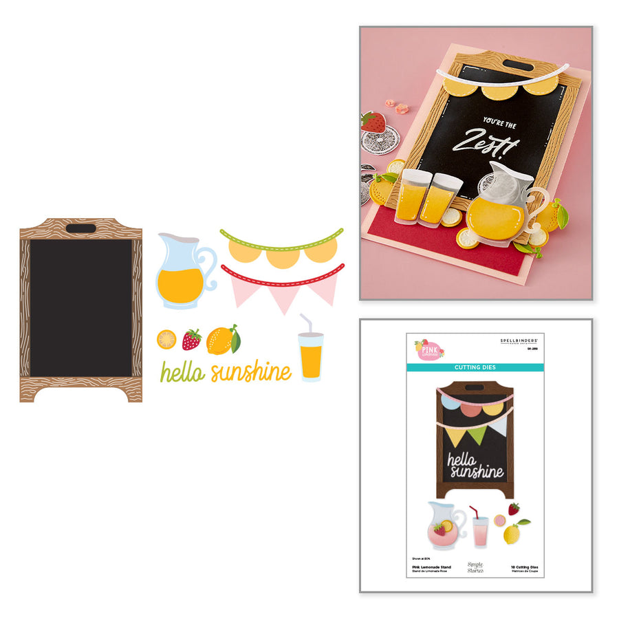 Spellbinders - Pink Lemonade Stand Etched Dies with Simple Stories
