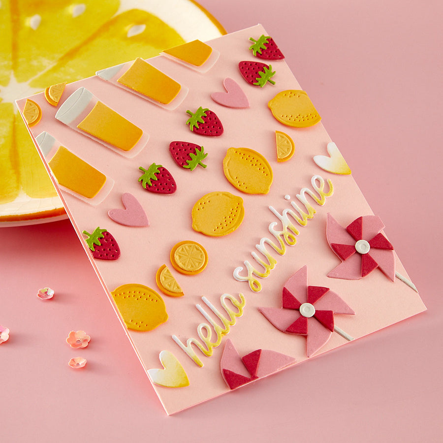 Spellbinders - Pink Lemonade Stand Etched Dies with Simple Stories