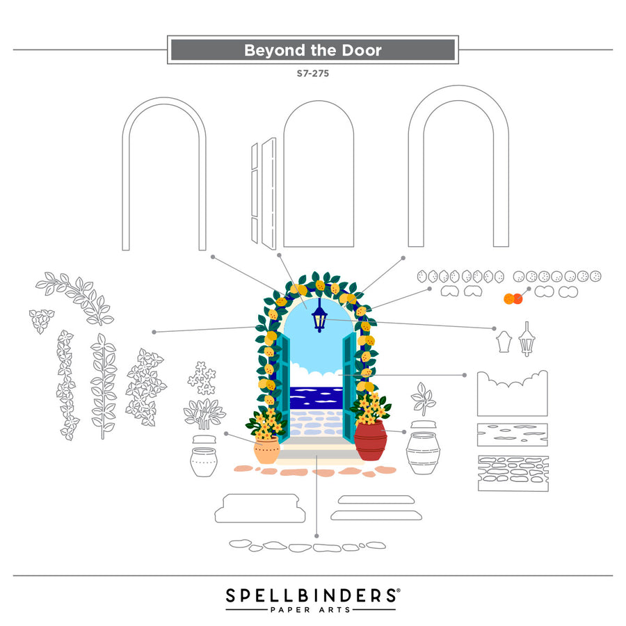 Spellbinders - Beyond the Door Etched Dies from the La Dolce Vita Collection