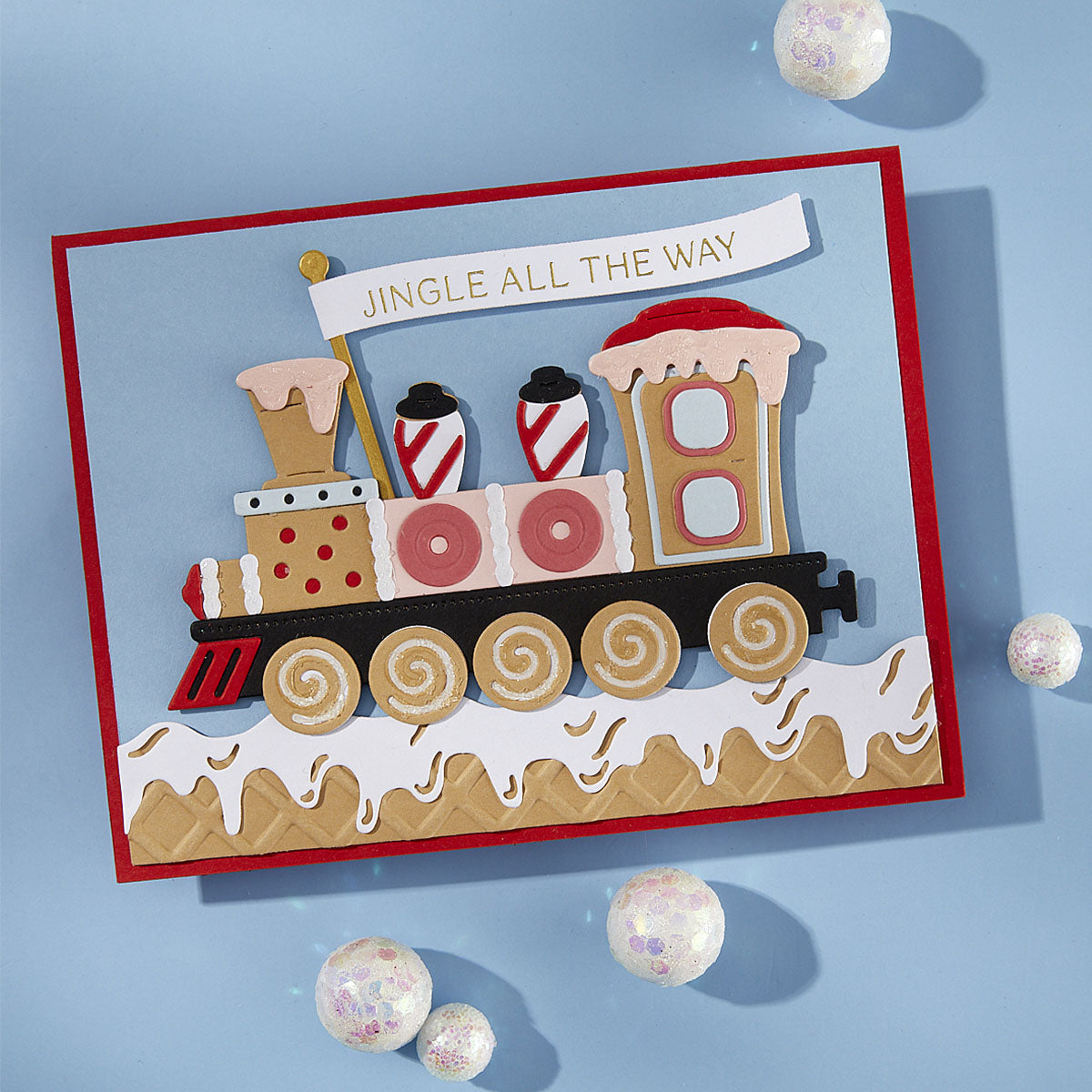 Spellbinders - Gingerbread Train Etched Dies from the Candy Christmas Collection by Stamperia