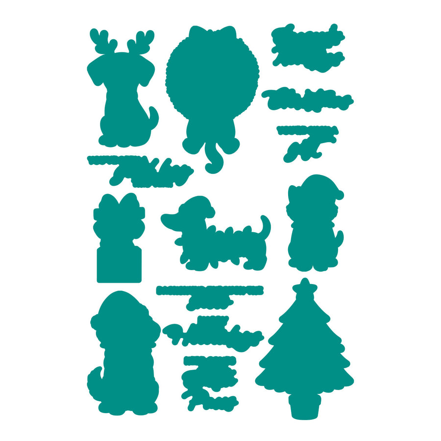 Spellbinders - Christmas Pets Stamp & Die Bundle by Simon Hurley
