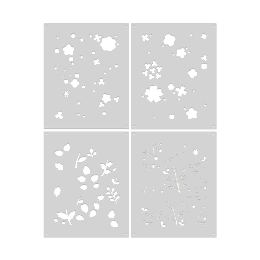 Hero Arts - Color Layering Meadow Blooms Stencils