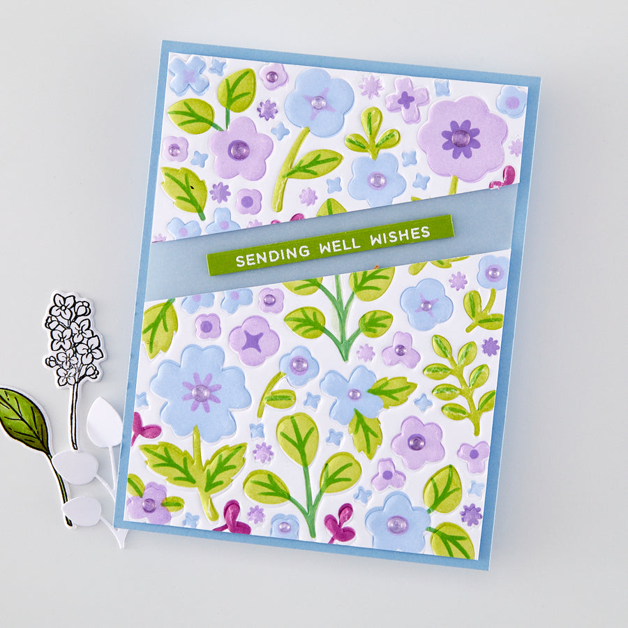 Hero Arts - Meadow Blooms Die & Stencil Bundle