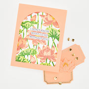 Hero Arts - Lotus Field LetterPress + Foil Plate & Stencil Bundle