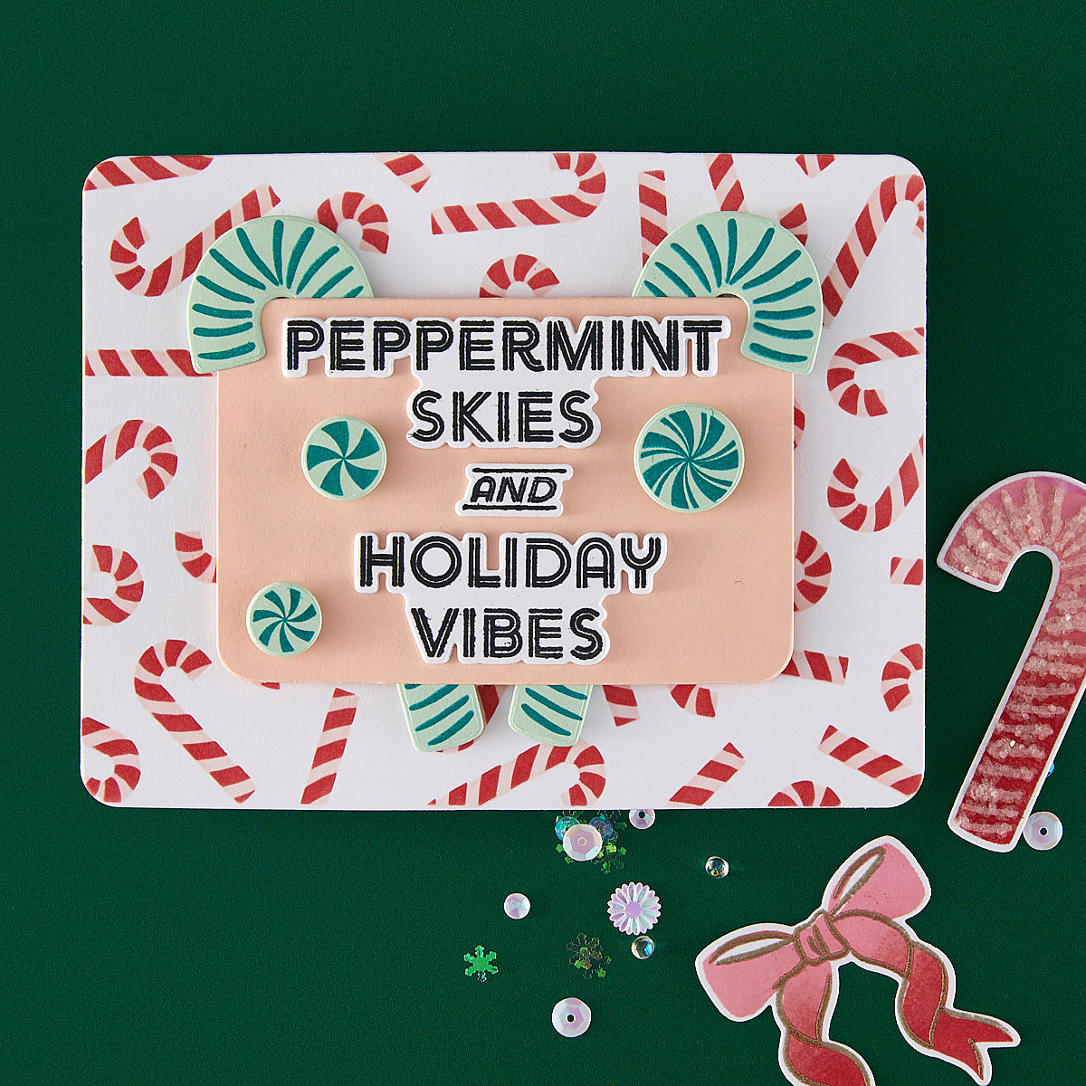 Hero Arts - Candy Cane Toss Up Stencil from the Candy Cane Season Collection