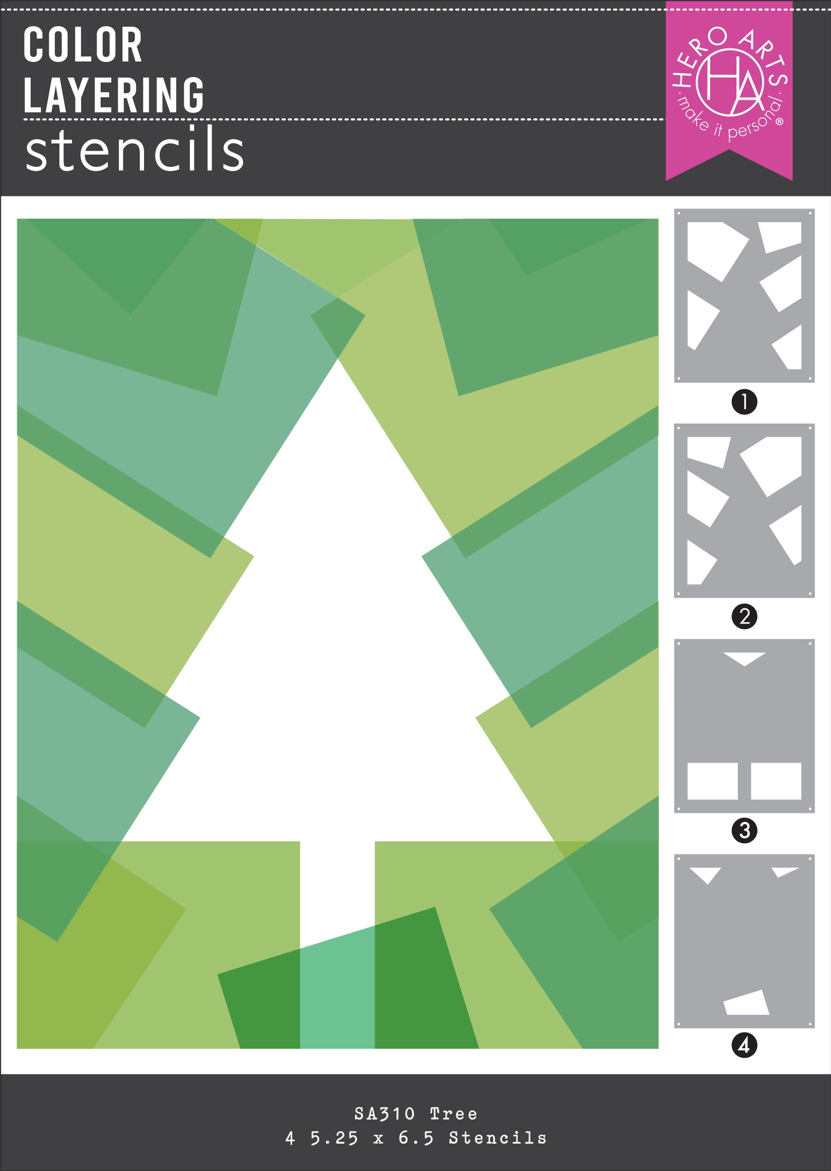 Hero Arts - Color Layering Tree Stencils from the Very Merry Collection