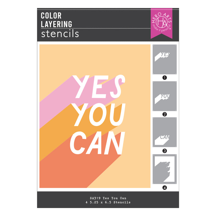 Hero Arts - Yes You Can Layering Stencils