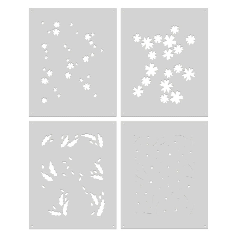 Hero Arts - Bitty Floral Layering Stencils