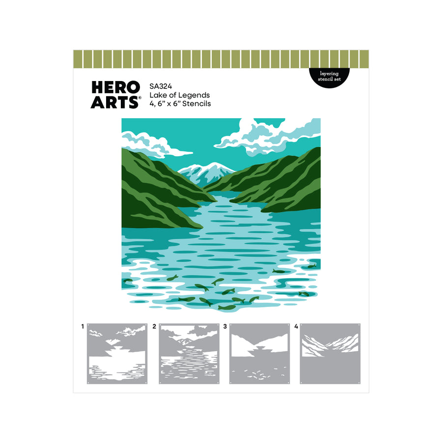 Hero Arts - Lake of Legends Stencil Set