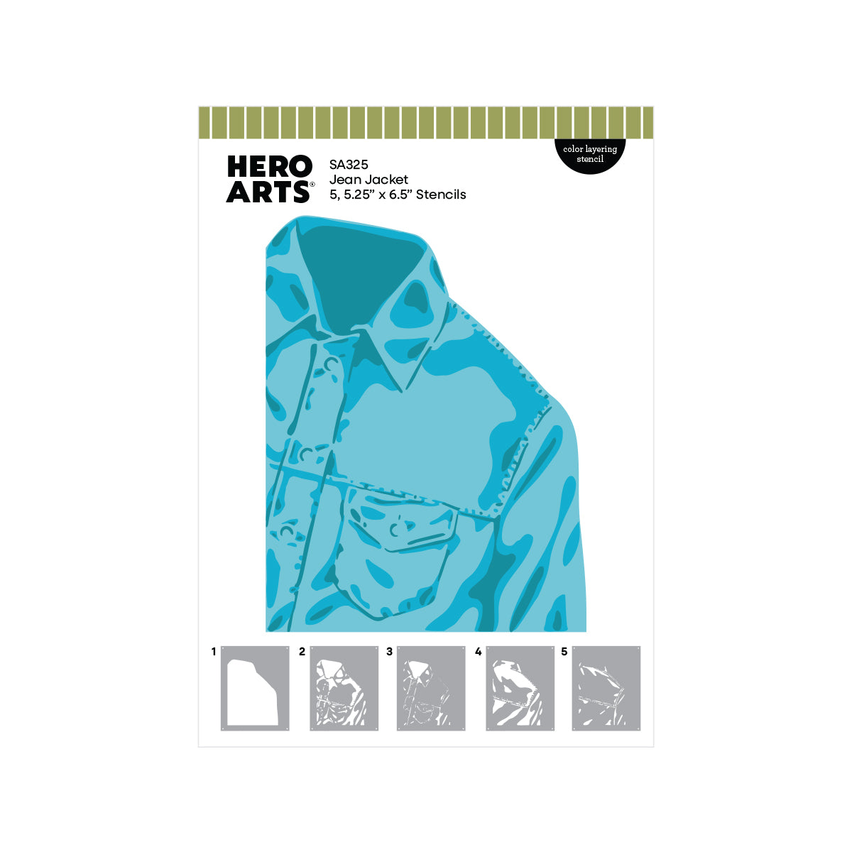 Hero Arts - Jean Jacket Layering Stencil Set