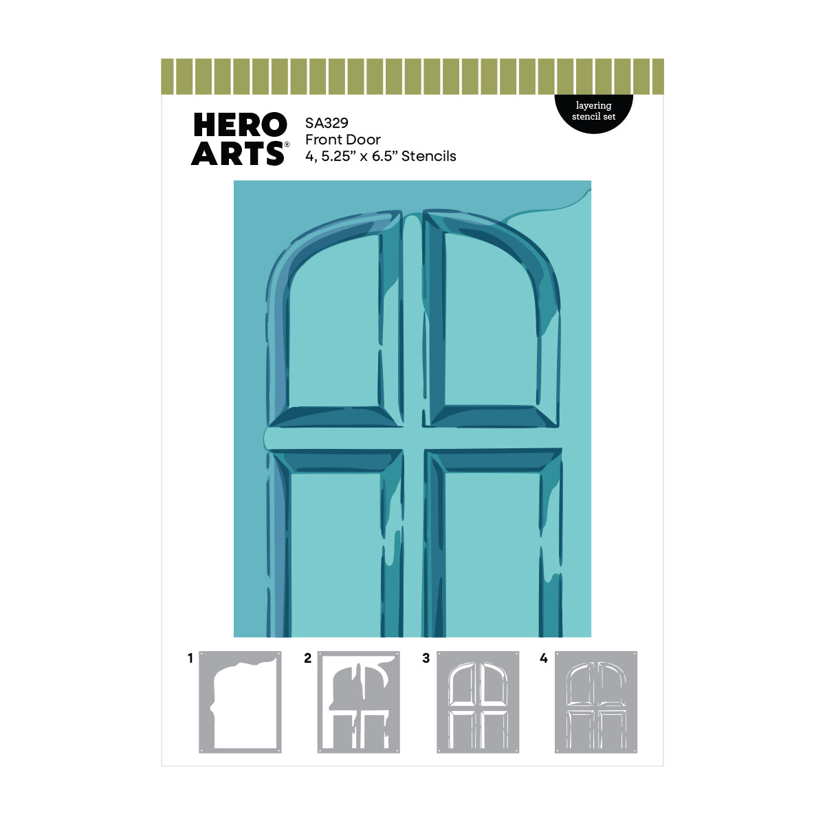 Hero Arts - Front Door Layering Stencil Set