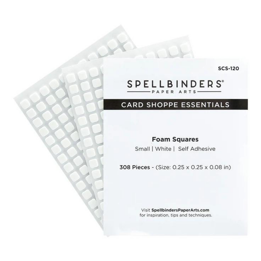 Spellbinders - White Foam Adhesive Squares - Small