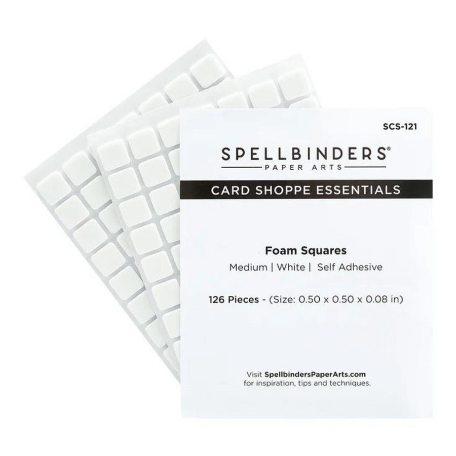 Spellbinders - White Foam Adhesive Squares - Medium