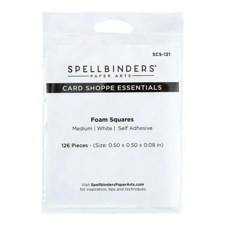 Spellbinders - White Foam Adhesive Squares - Medium