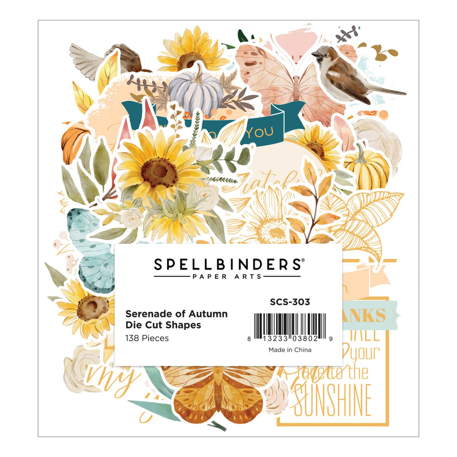 Spellbinders - Serenade of Autumn Printed Die Cuts from the Serenade of Autumn Collection