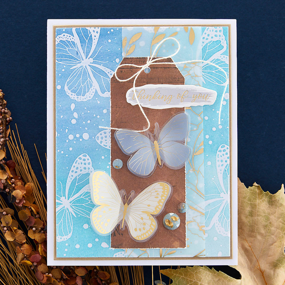 Spellbinders - Water Color Resist 6 x 6" Paper Pad from the Serenade of Autumn Collection