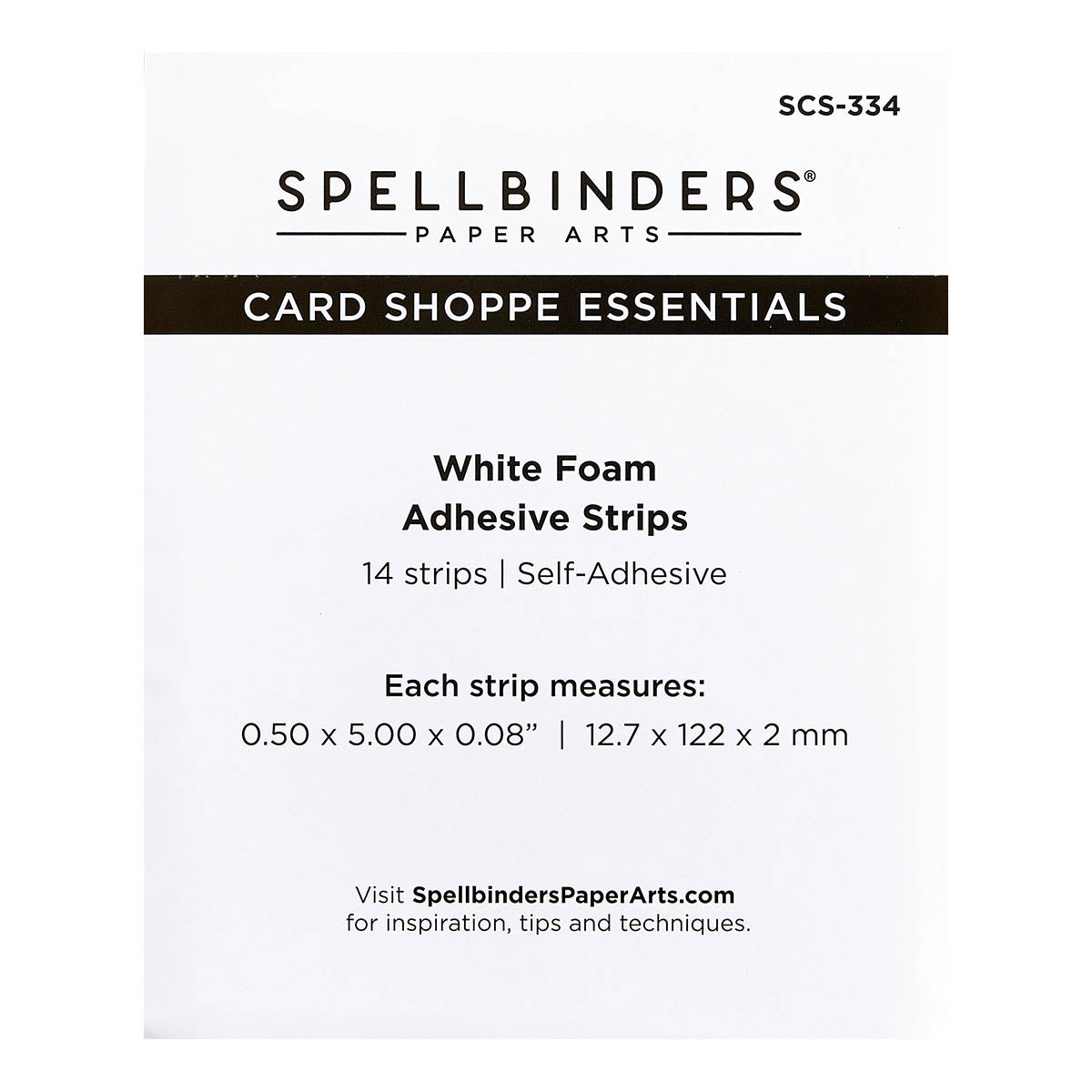 Spellbinders - White Foam Adhesive Strips - 2MM