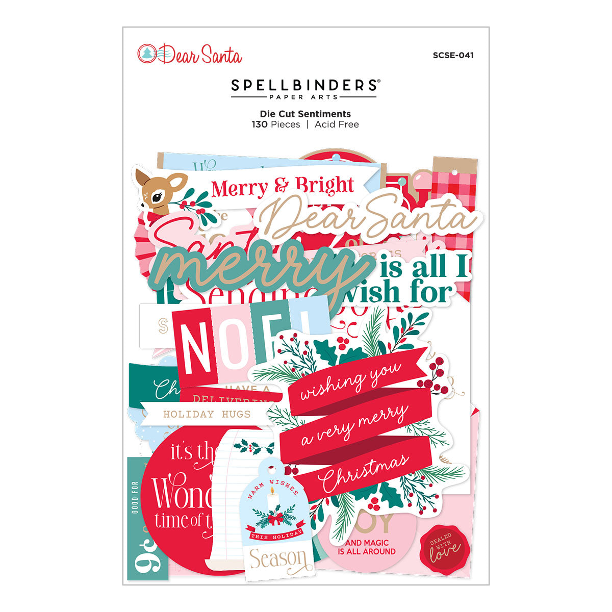 Spellbinders - Dear Santa Die Cut Sentiments