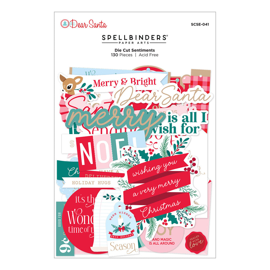Spellbinders - Dear Santa Die Cut Sentiments