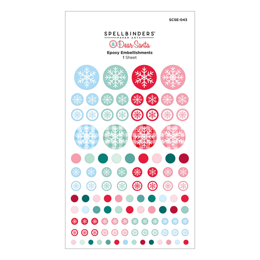 Spellbinders - Dear Santa Epoxy Embellishments