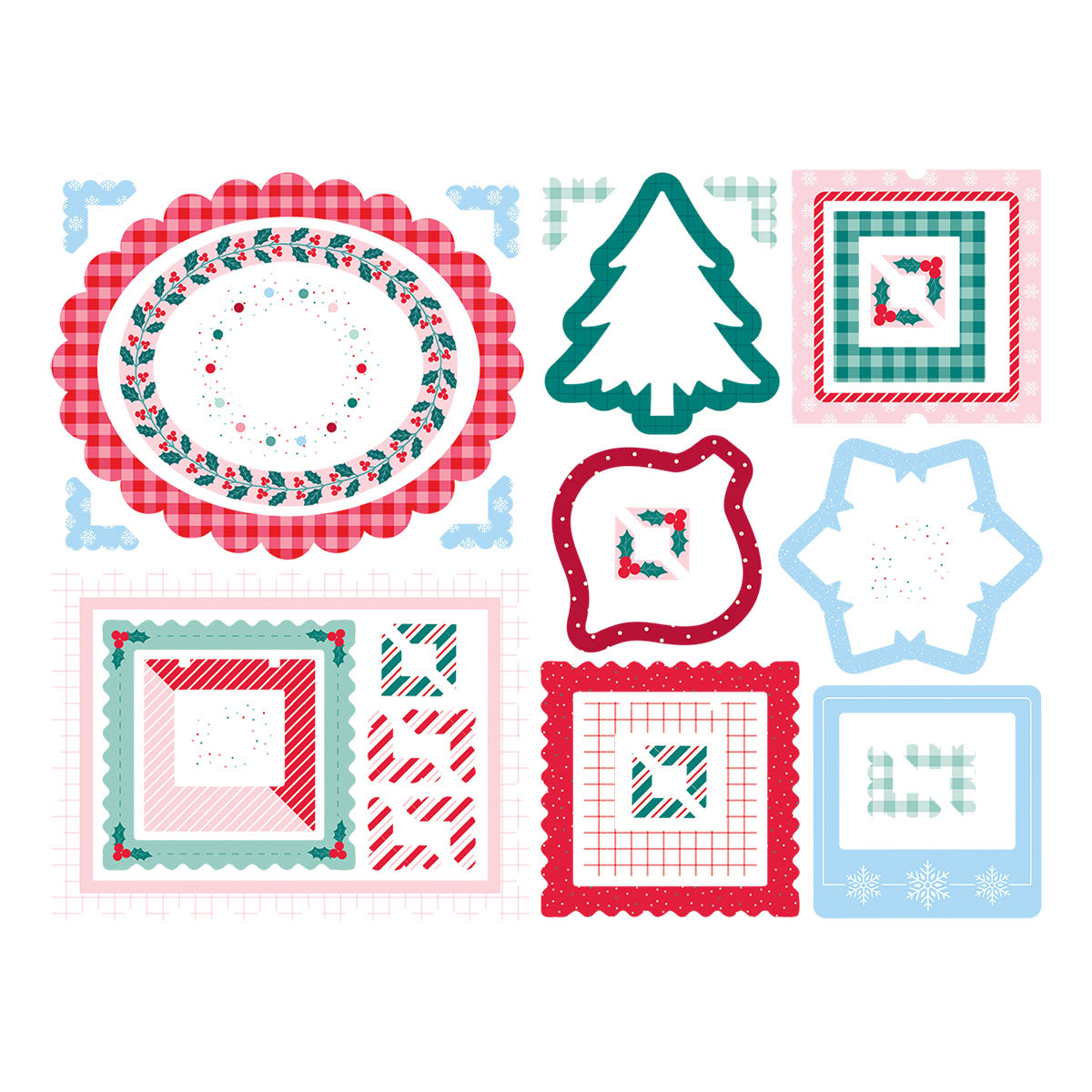 Spellbinders - Dear Santa Chipboard Frames  & Corners