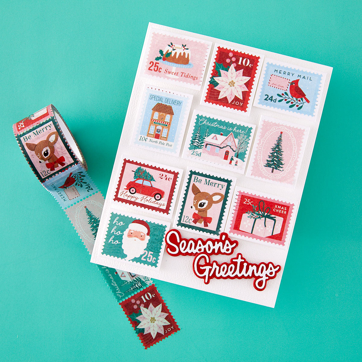 Spellbinders - Dear Santa Postage Stamp Washi Tape