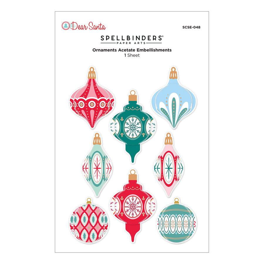 Spellbinders - Dear Santa Ornaments Dimensional Stickers
