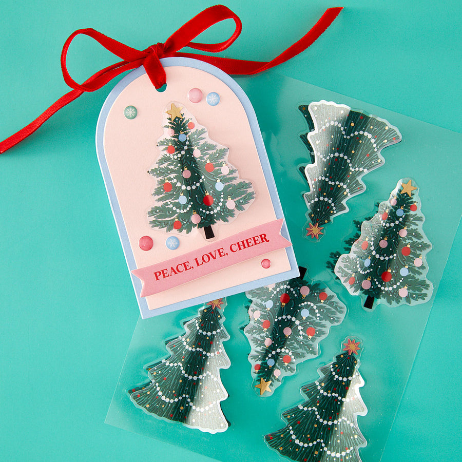 Spellbinders - Dear Santa Christmas Trees Dimensional Stickers