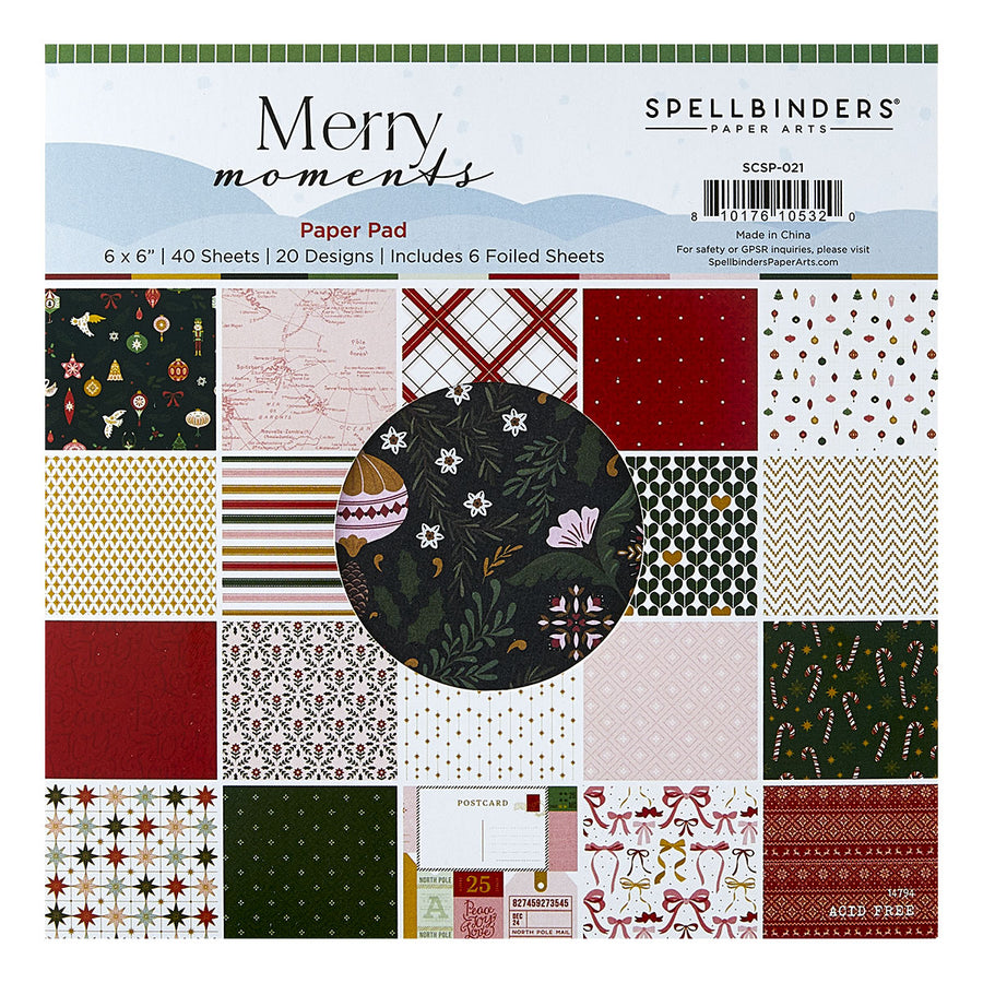 Spellbinders - Merry Moments Paper Pad from the Merry Moments Collection