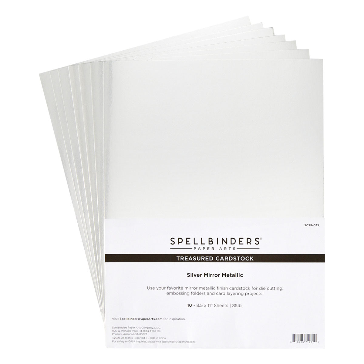 (COMING SOON) Spellbinders - Silver Mirror Metallic Treasured Cardstock