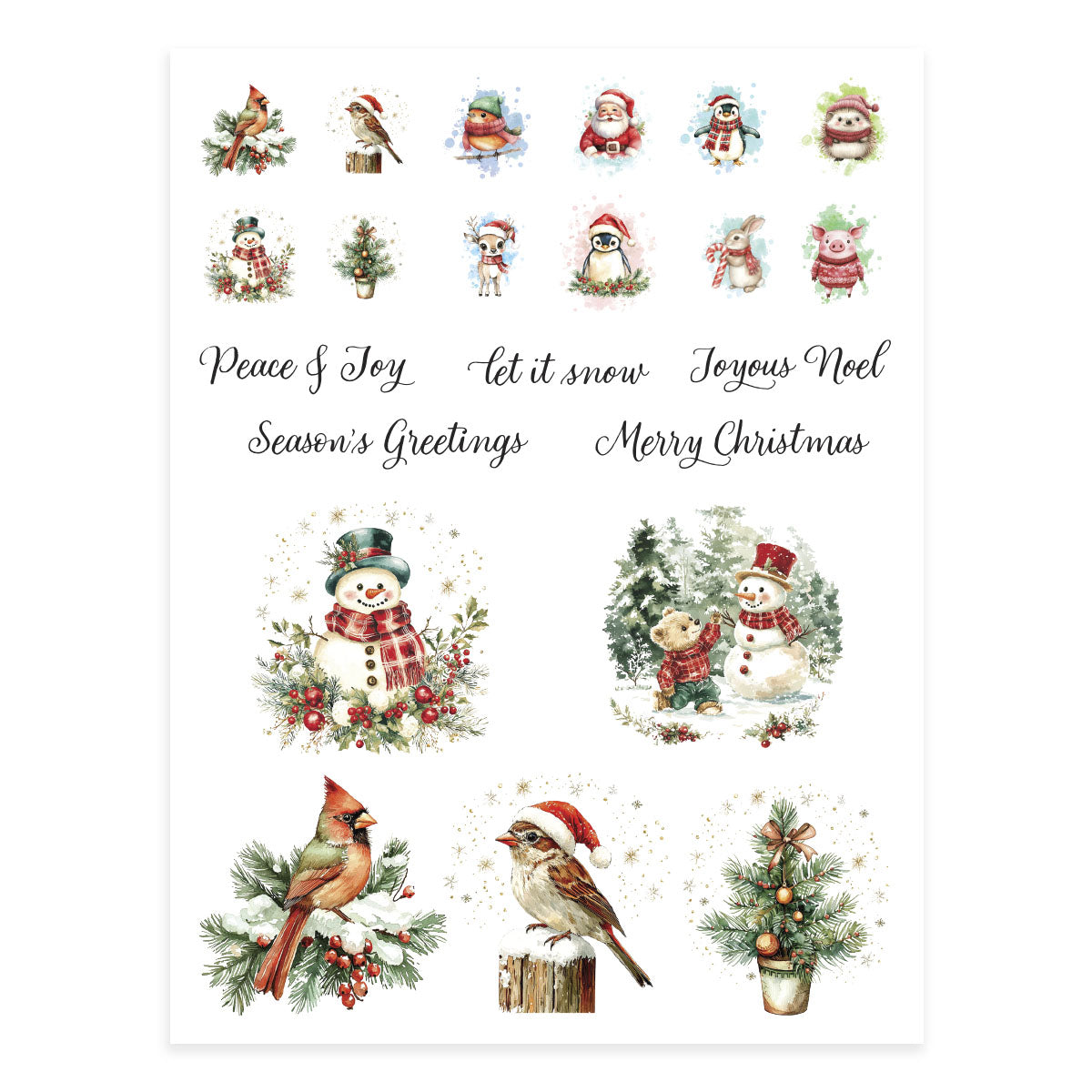 Spellbinders - Holiday Magic Rub-On Sheets from the Holiday Magic Collection