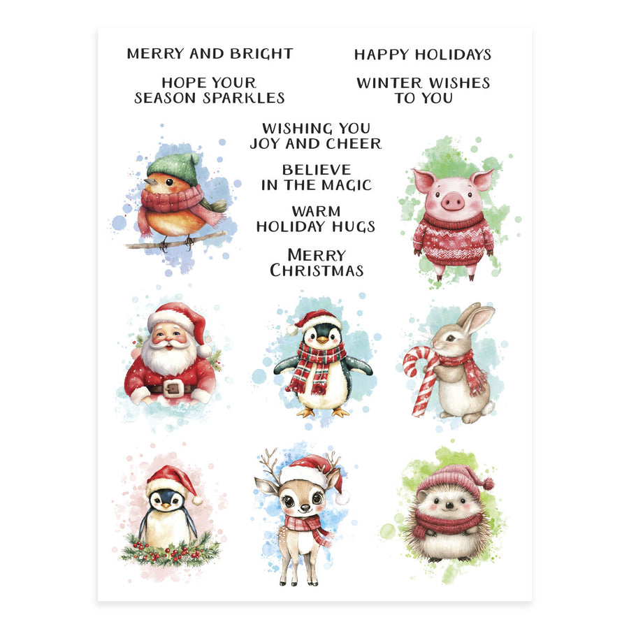 Spellbinders - Holiday Magic Rub-On Sheets from the Holiday Magic Collection