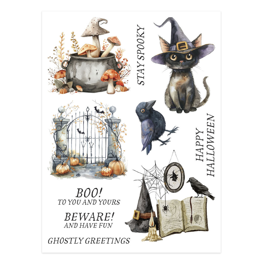 Spellbinders - Stay Spooky Rub-On Sheets from the Simply Made Collection