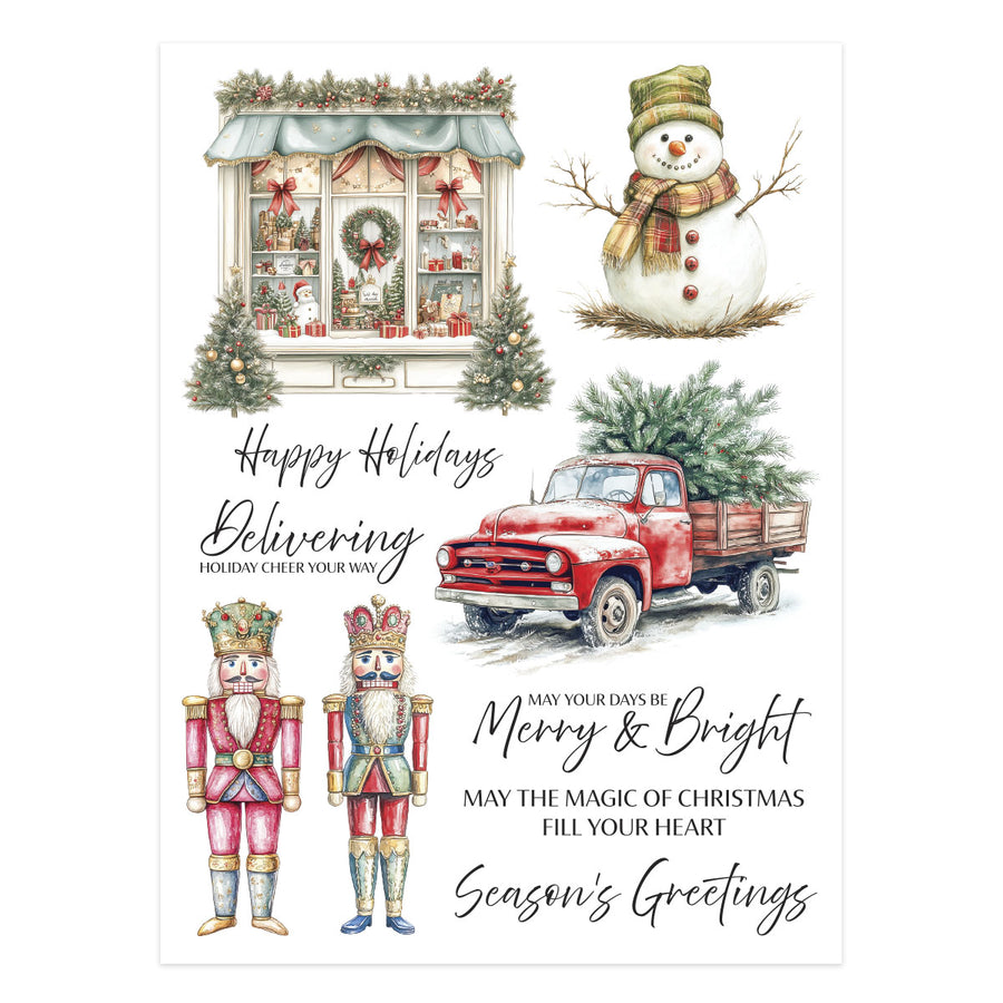 Spellbinders - Joyful Wishes Rub-On Sheets from the Simply Made Collection