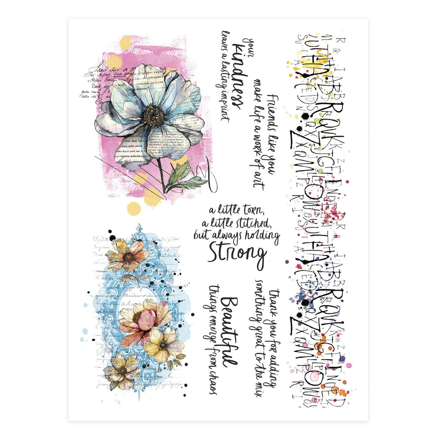 Spellbinders - Beautifully Imperfect Rub Ons from the Beautifully Imperfect Collection