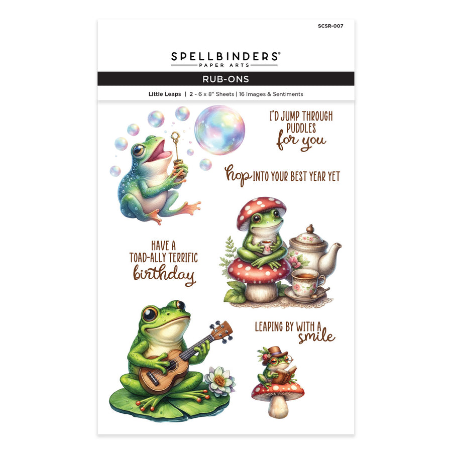 Spellbinders - Little Leaps Rub-On Sheets