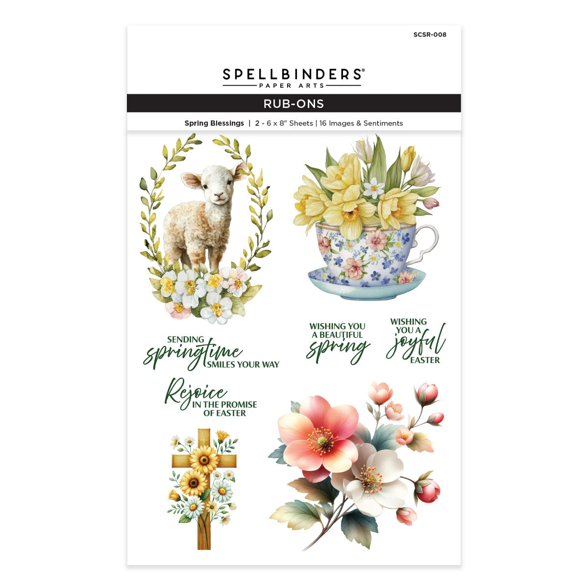 Spellbinders - Spring Blessings Rub-On Sheets