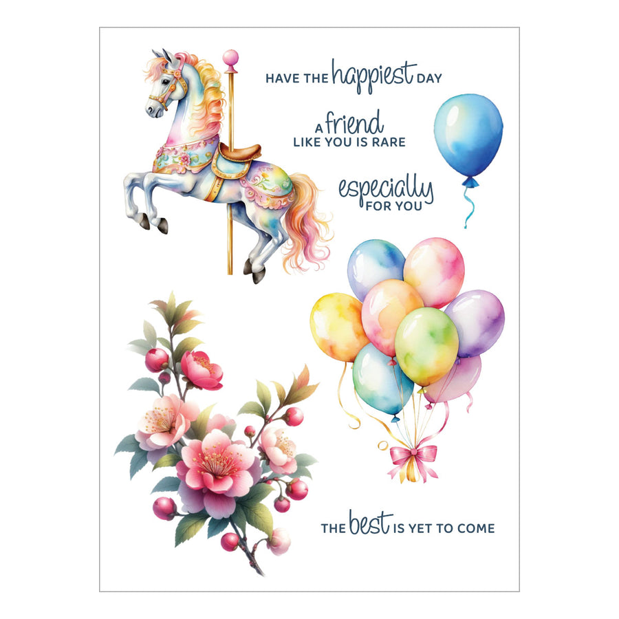 Spellbinders - Happiest Day Rub-On Sheets